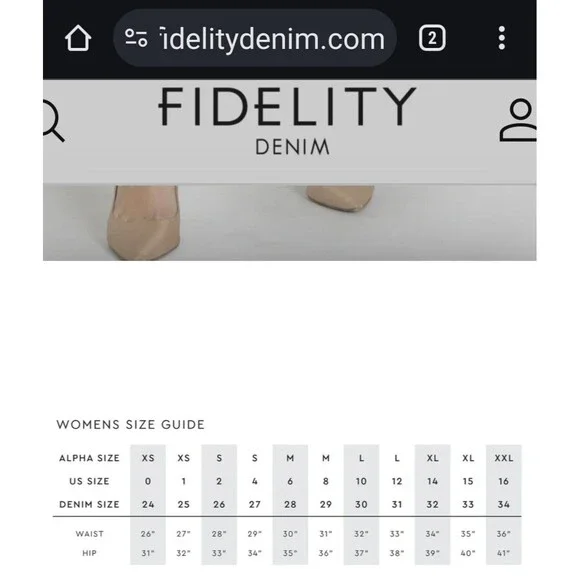 Fidelity Anthropologie Joni Jeans Crete Blue Stretch Women's 26 Made In USA - Picture 14 of 14